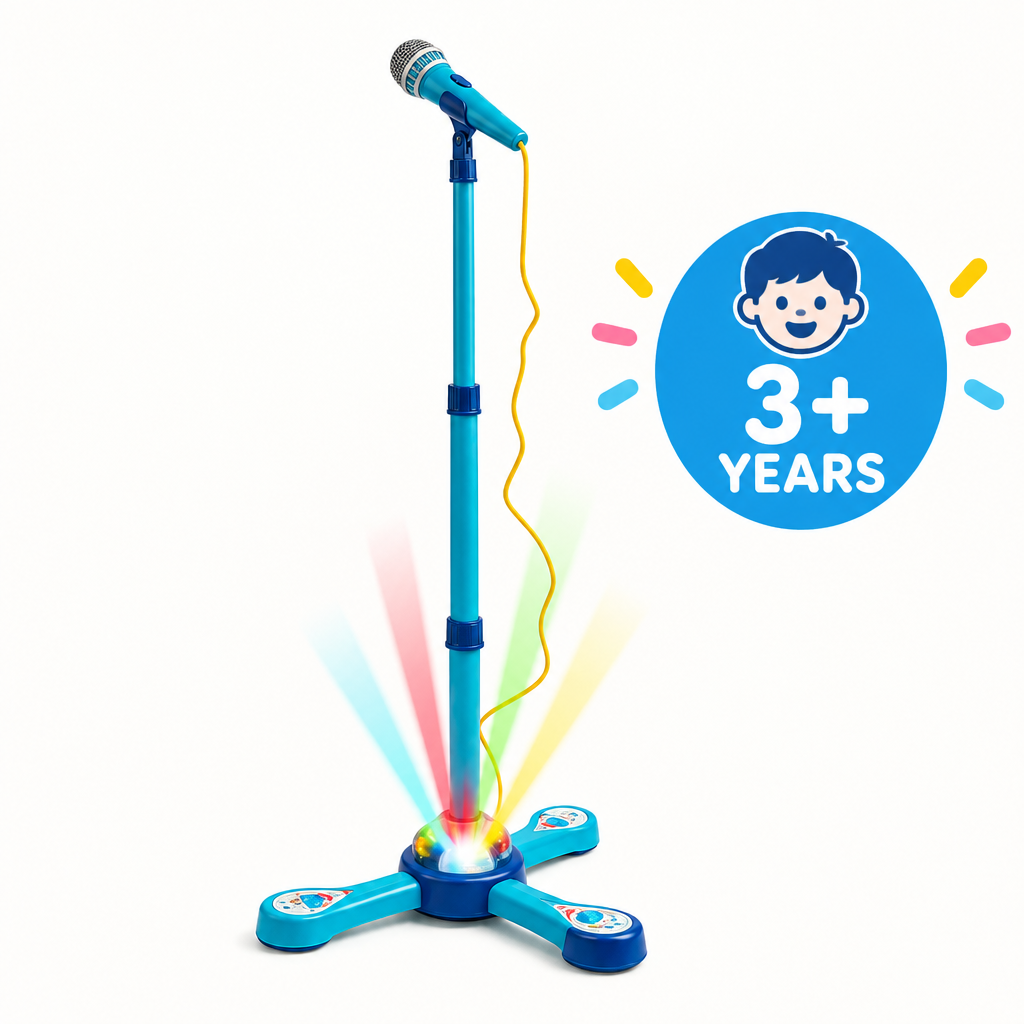 Kids karaoke microphone suitable for ages 3 and above