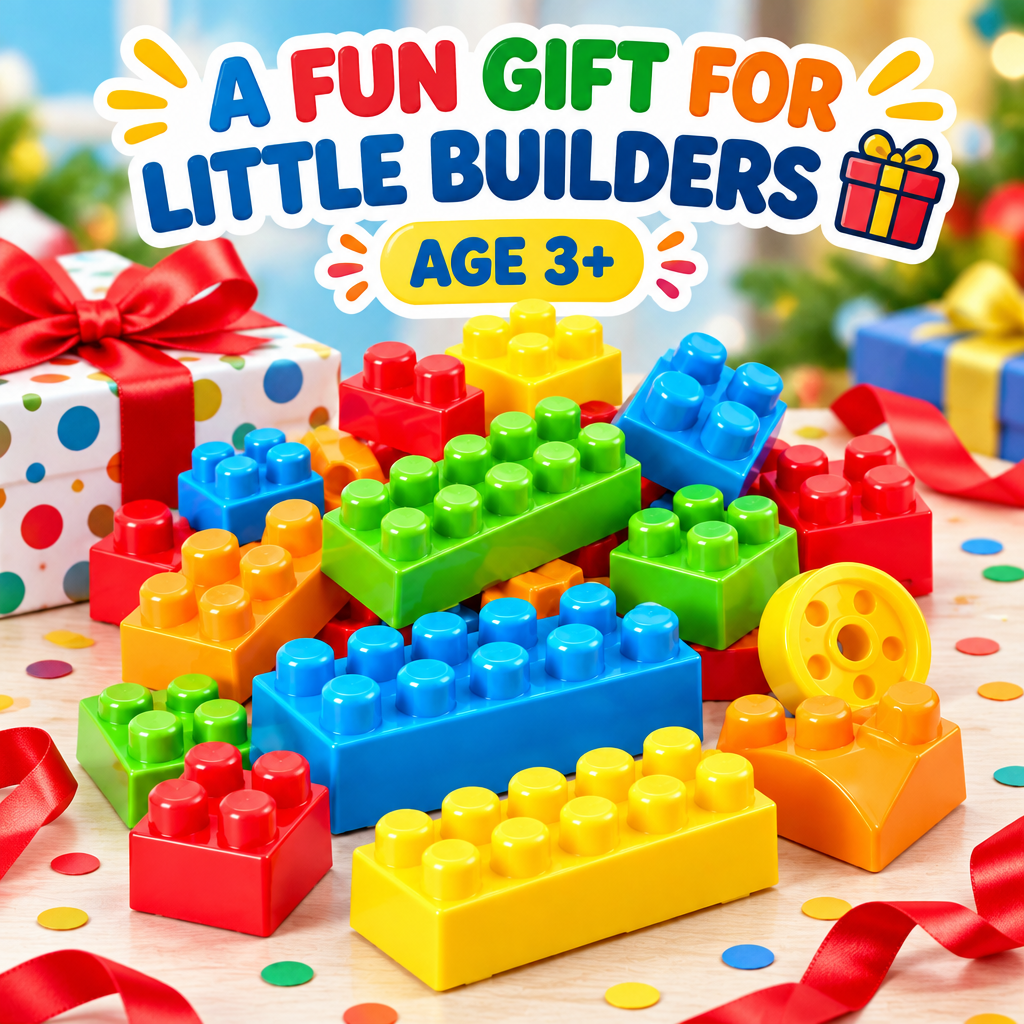 173-piece building blocks set for kids presented as a creative birthday gift
