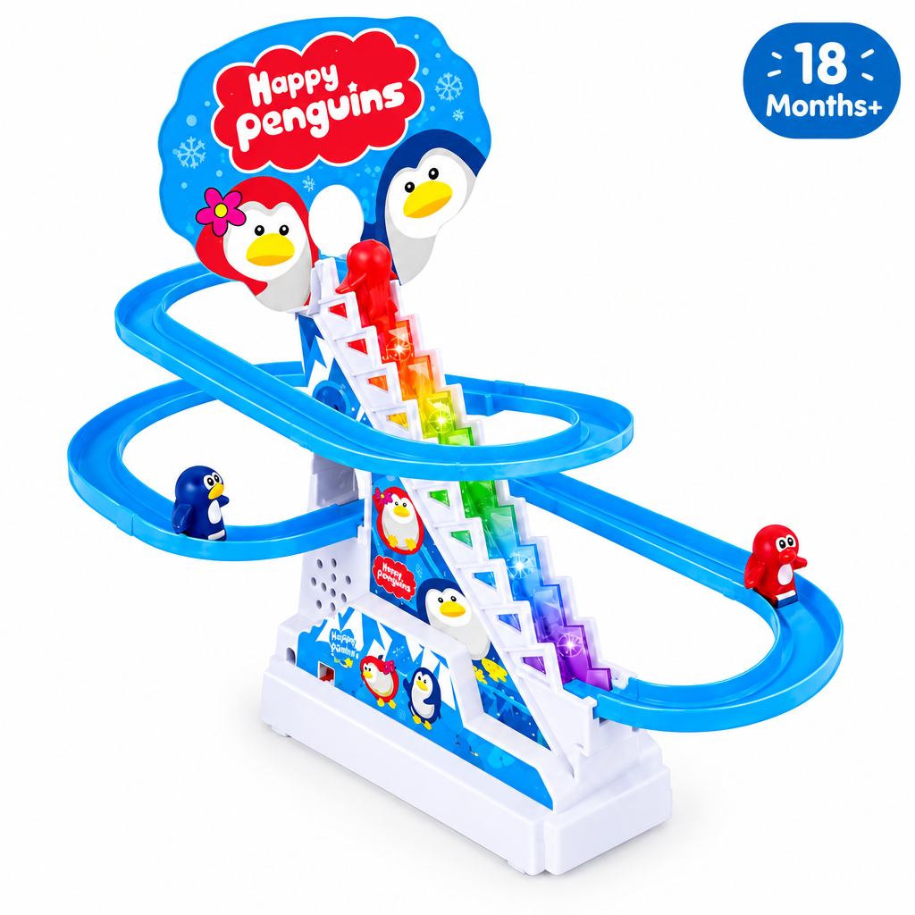Happy penguin climbing stair toy for toddlers