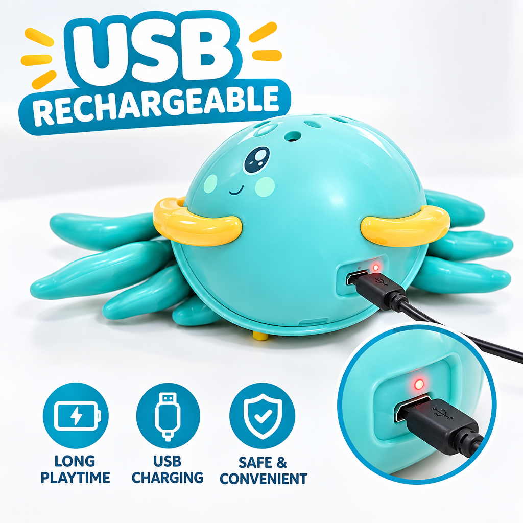 Crawling octopus baby toy USB charging