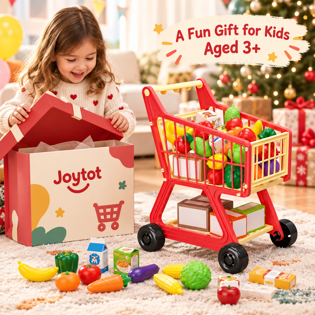 Joytot supermarket shopping cart playset gift for kids aged 3 plus