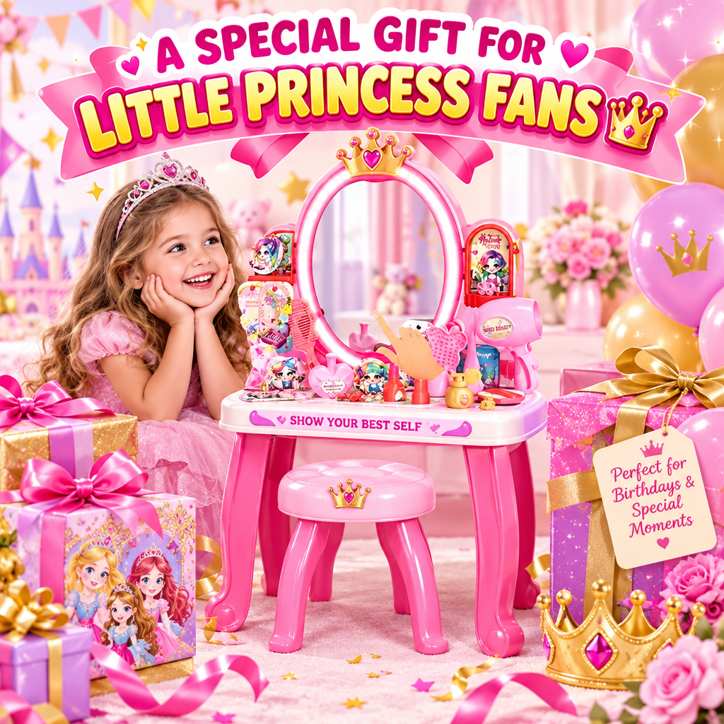 Kids crown dressing table gift presentation