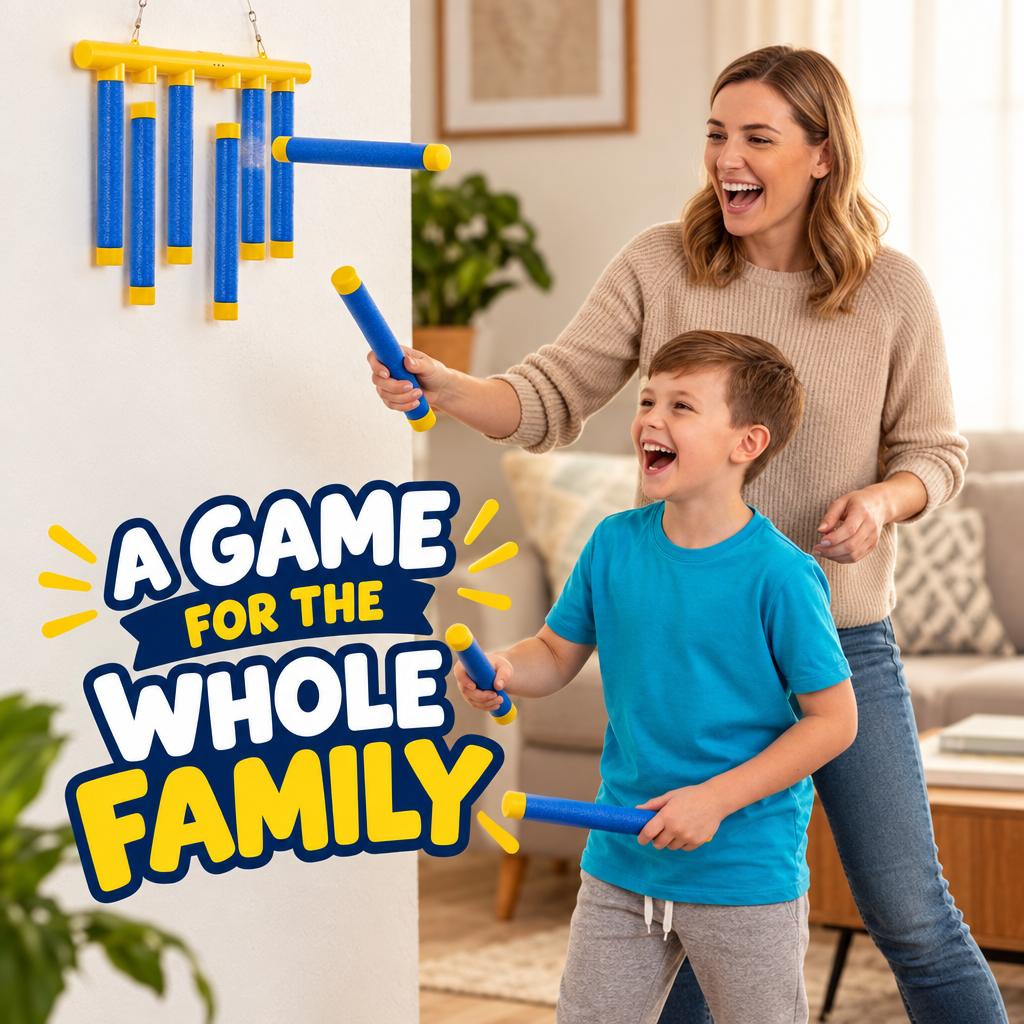 Parent and child playing Hand Speed Challenge Game together