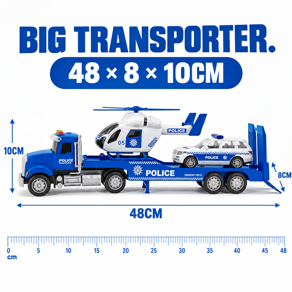 Police transporter truck size reference