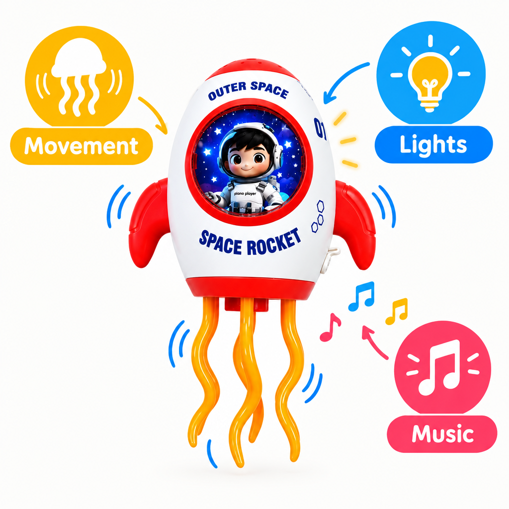 Dancing jellyfish toy movement lights music icons