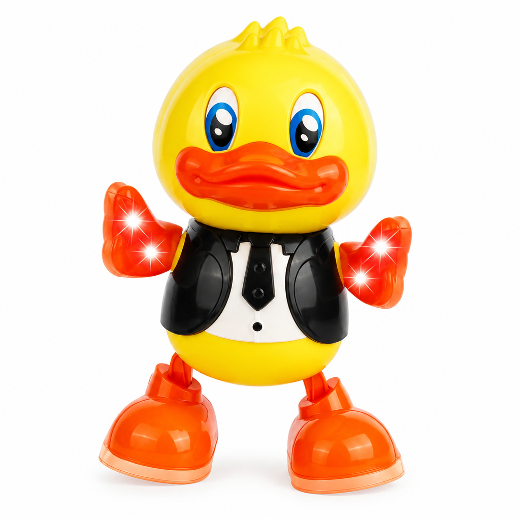 Dancing duck toy with lights and music