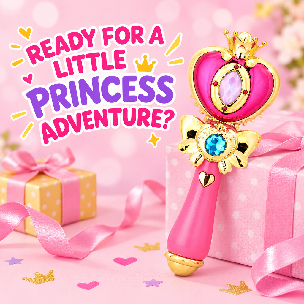 Princess magic wand gift presentation