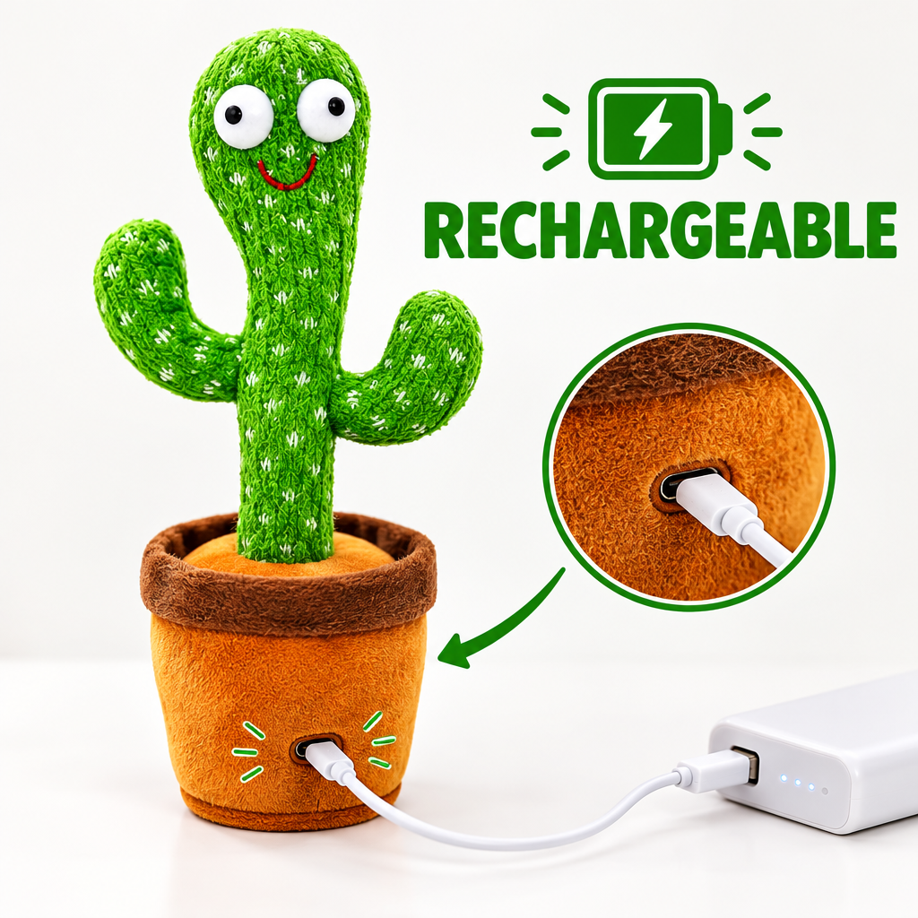 Dancing cactus toy USB charging