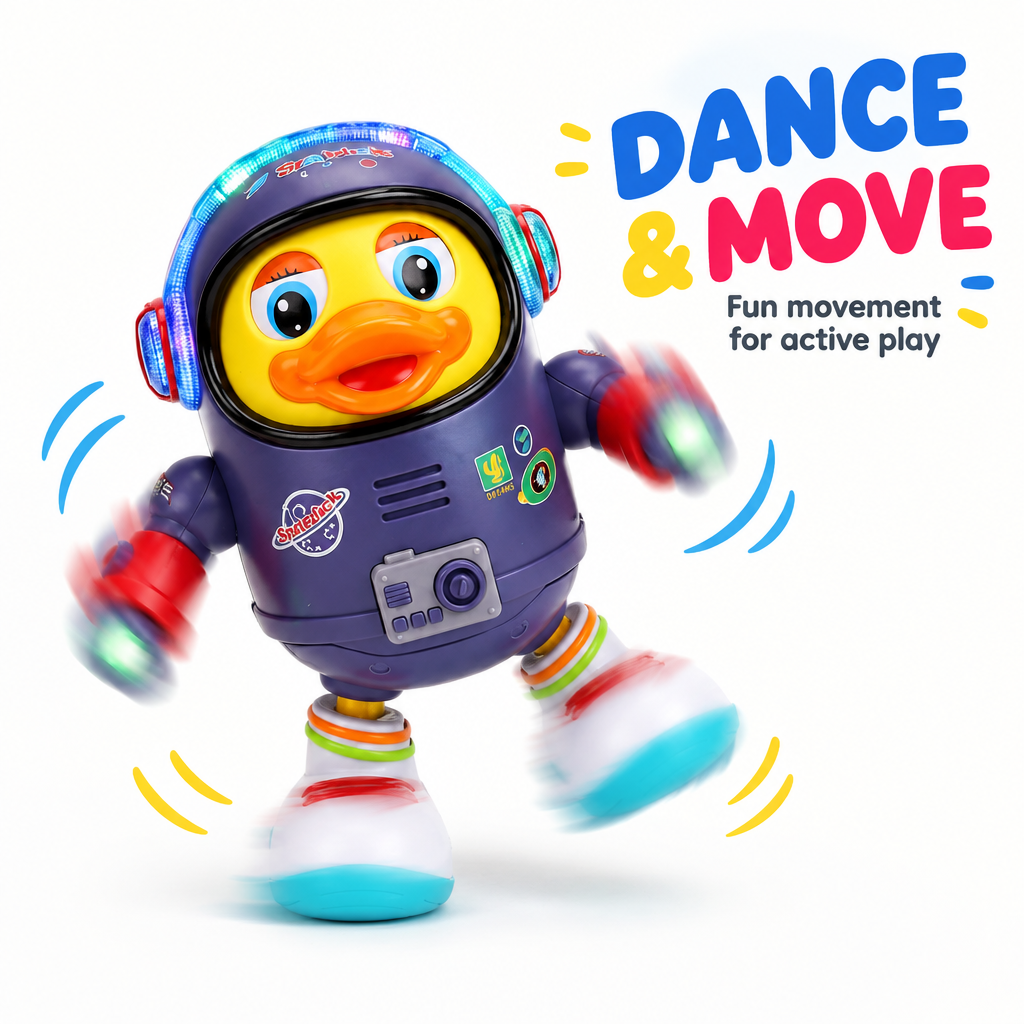 Musical walking duck toy for toddlers