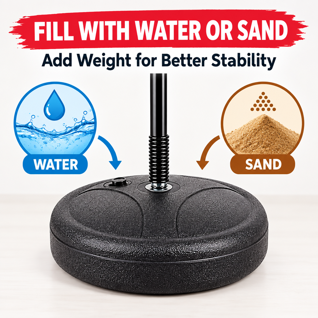 Kids punching bag fillable base detail