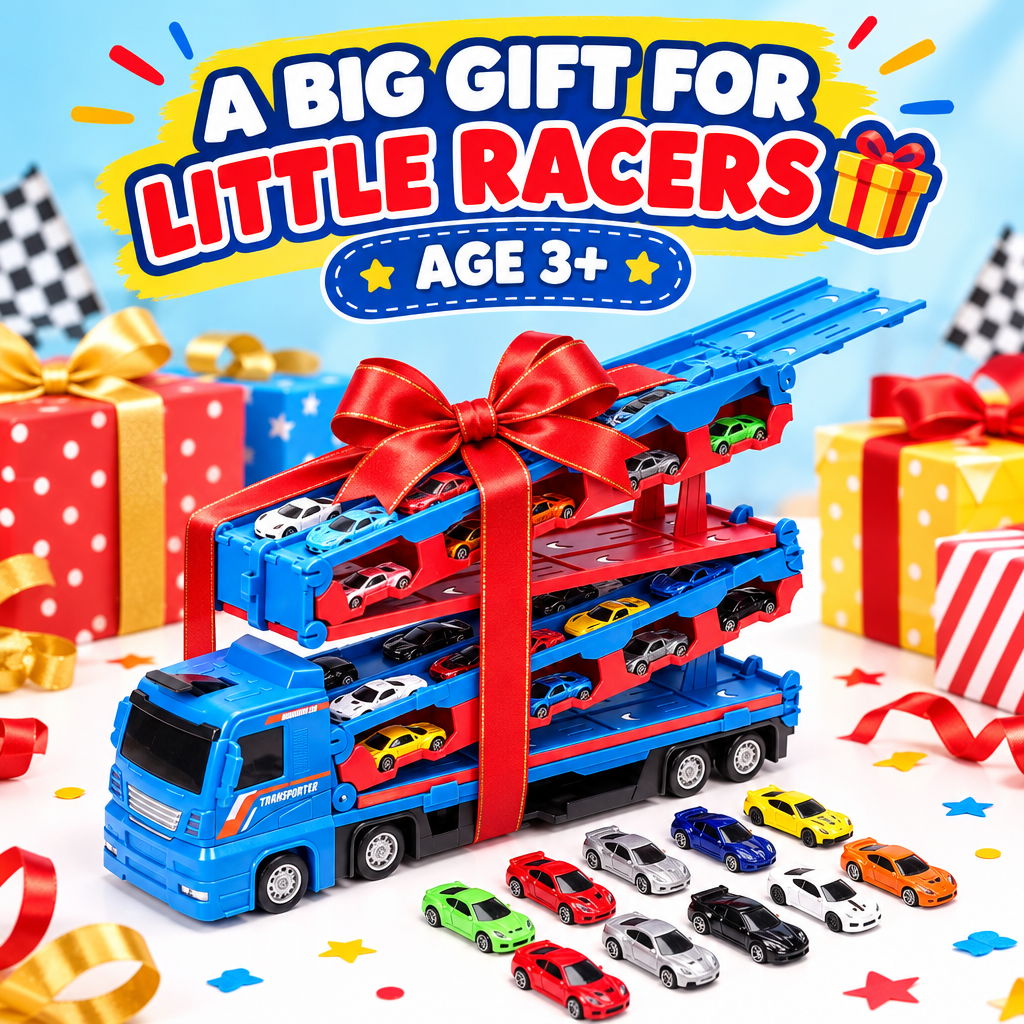 Race track carrier truck gift presentation