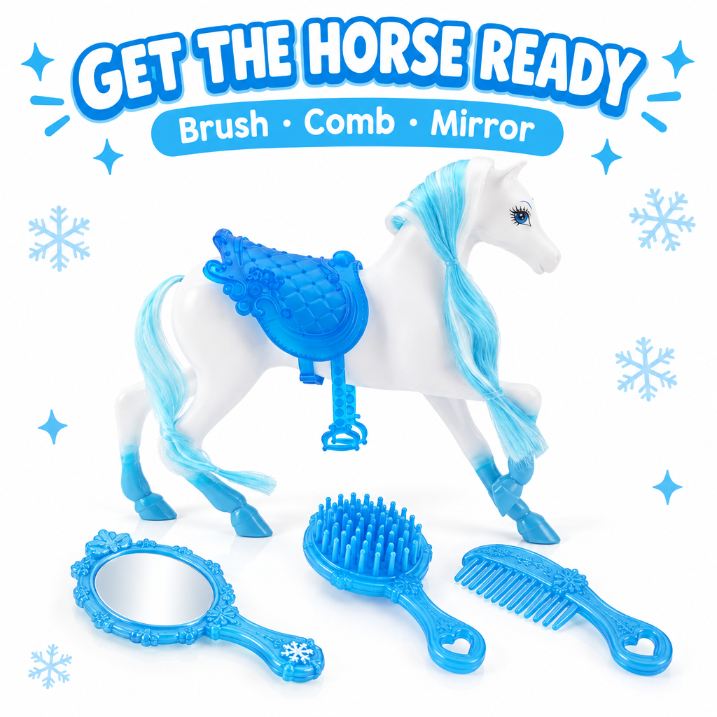 Horse grooming accessories mirror brush comb