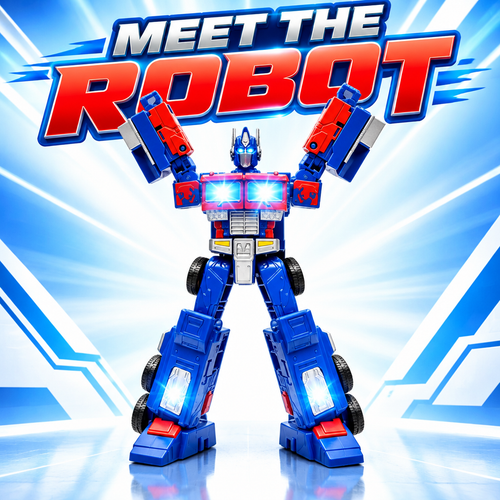 2-in-1 Transforming Robot Truck toy robot mode