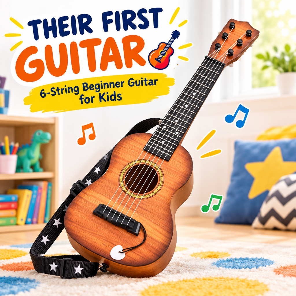 Kids 6-string beginner guitar hero photo