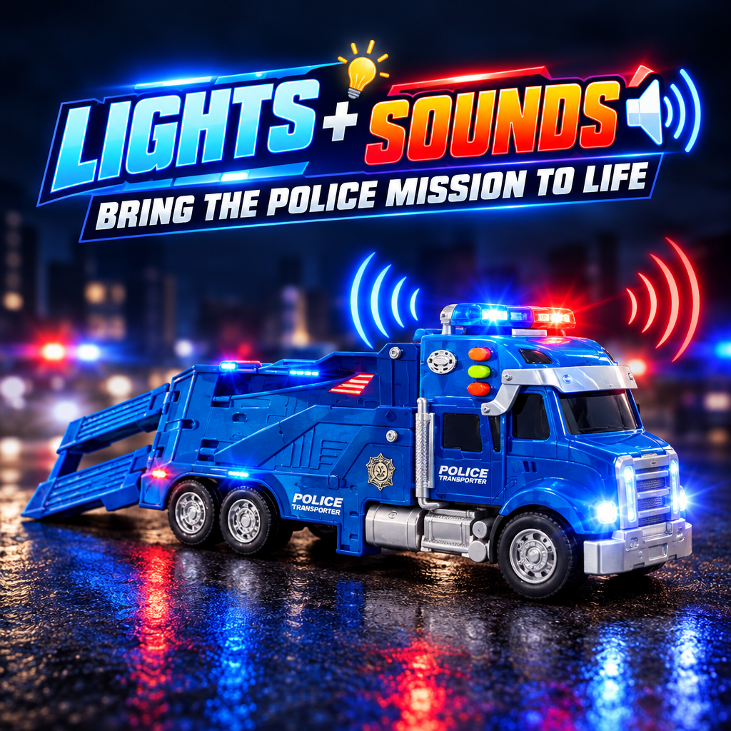 Police transporter truck lights and sounds