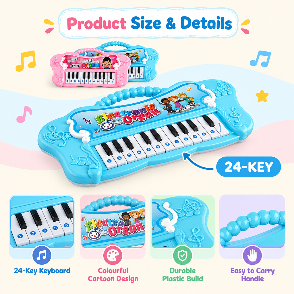 24-key kids electronic keyboard product dimensions