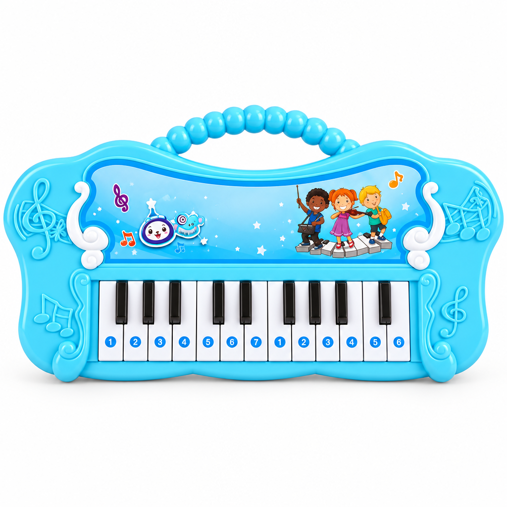 24-key animal electronic keyboard toy for kids on white background