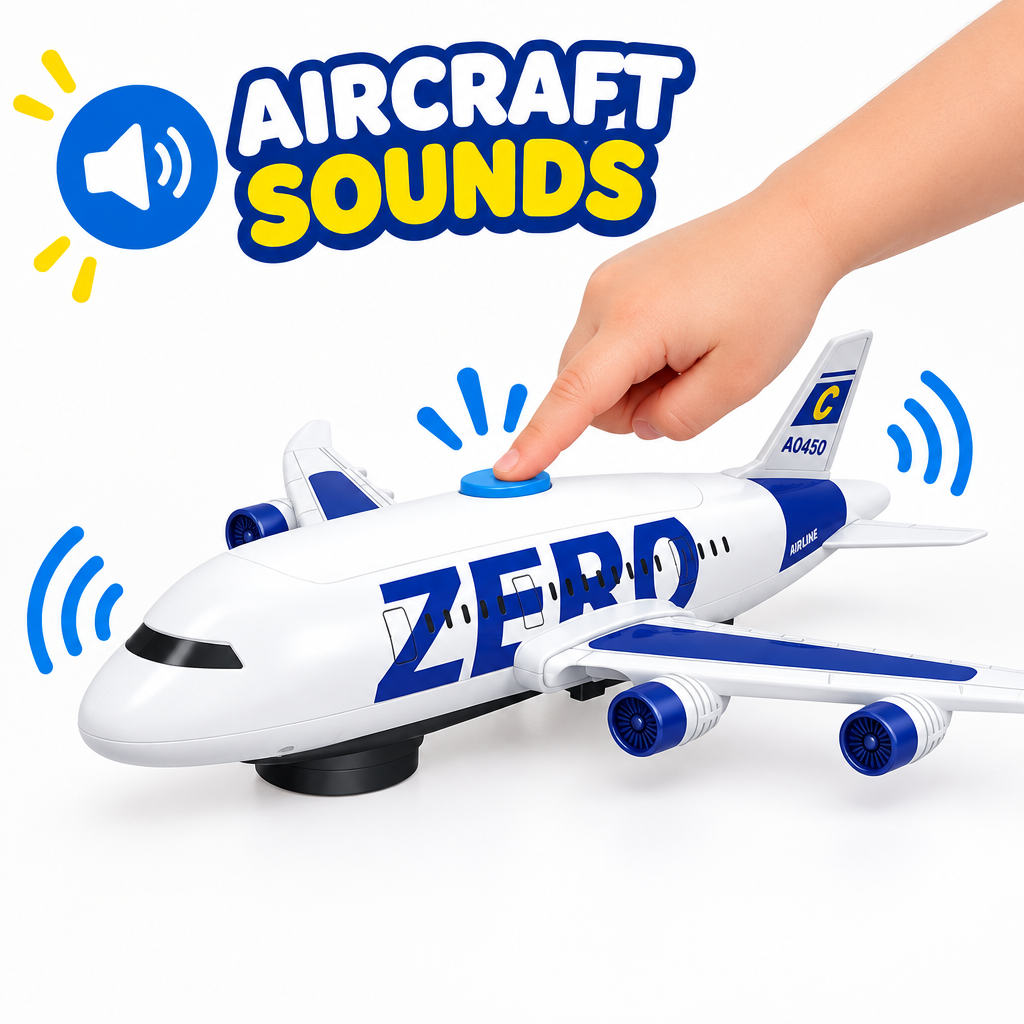 Toy airplane with aircraft sound effects