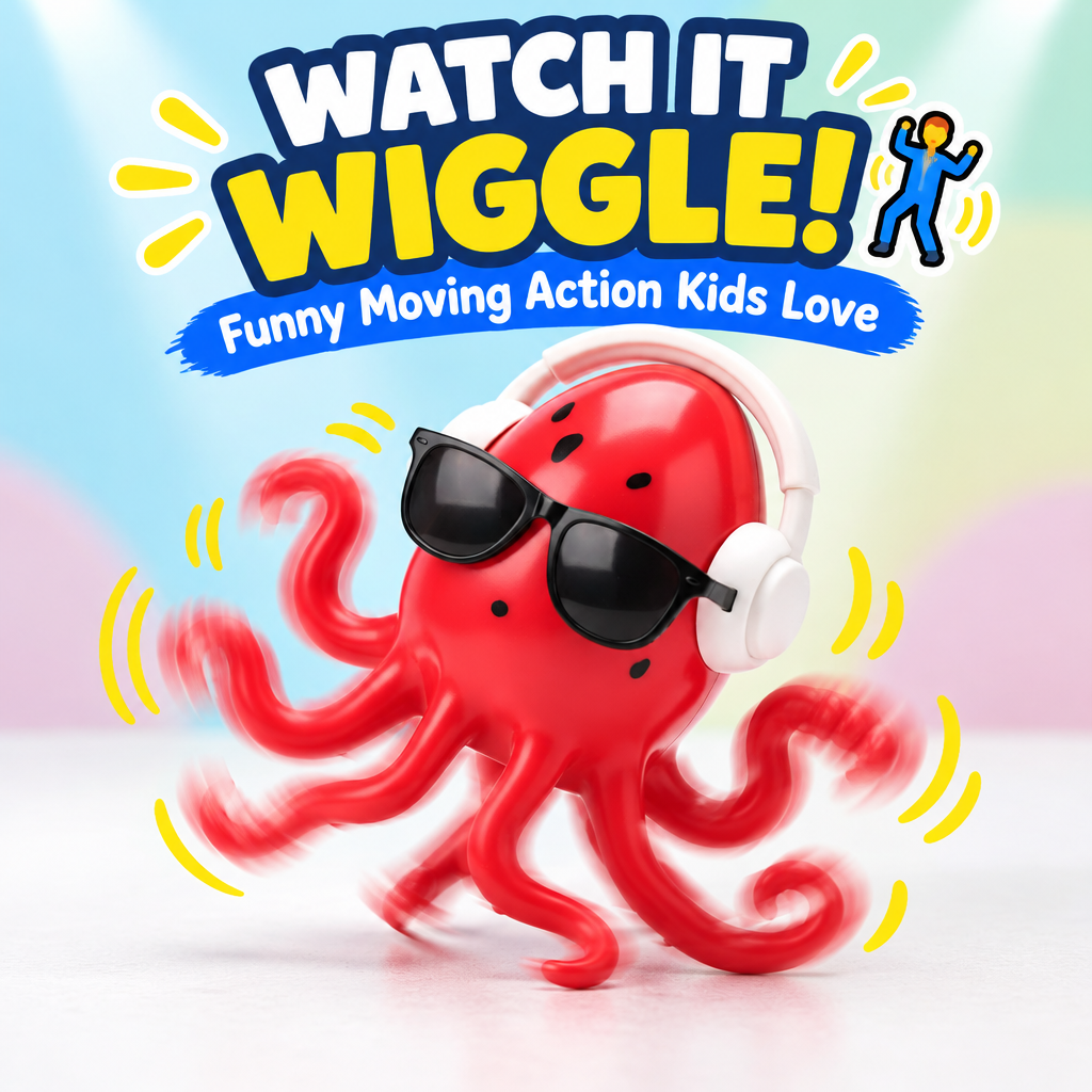 Dancing octopus toy wiggling tentacle action