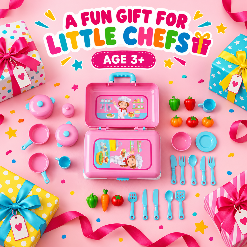 Happy Chef kitchen trolley playset gift presentation