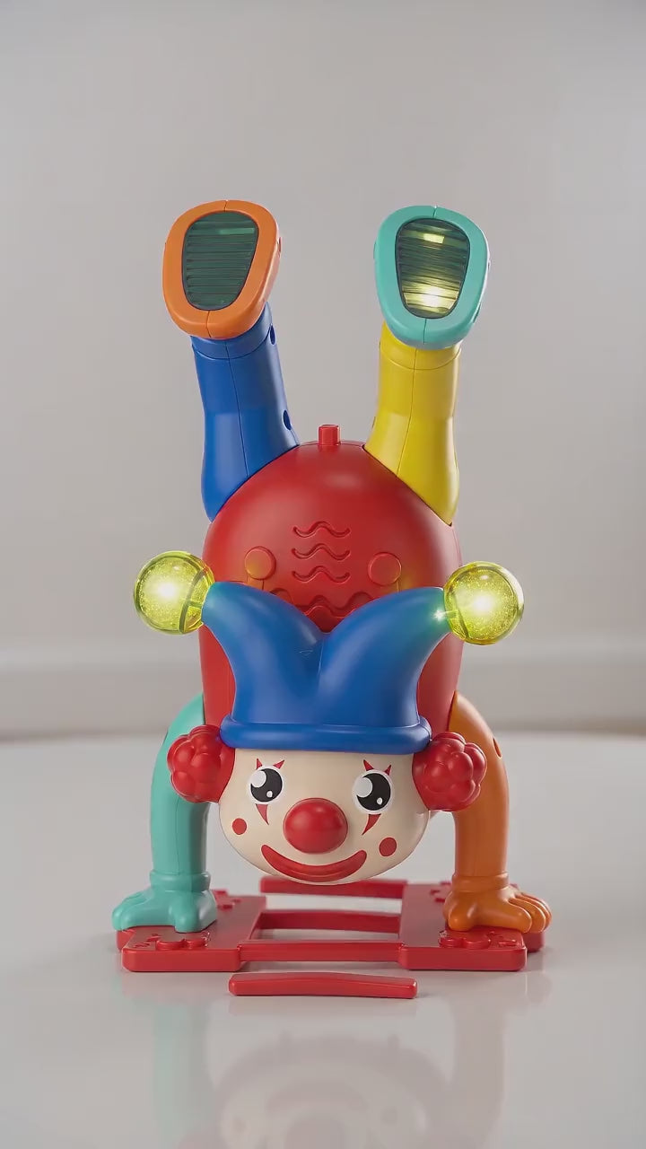 Upside-Down Walking Clown Toy for Kids – Funny Interactive Toy with Lights & Music, Age 3+