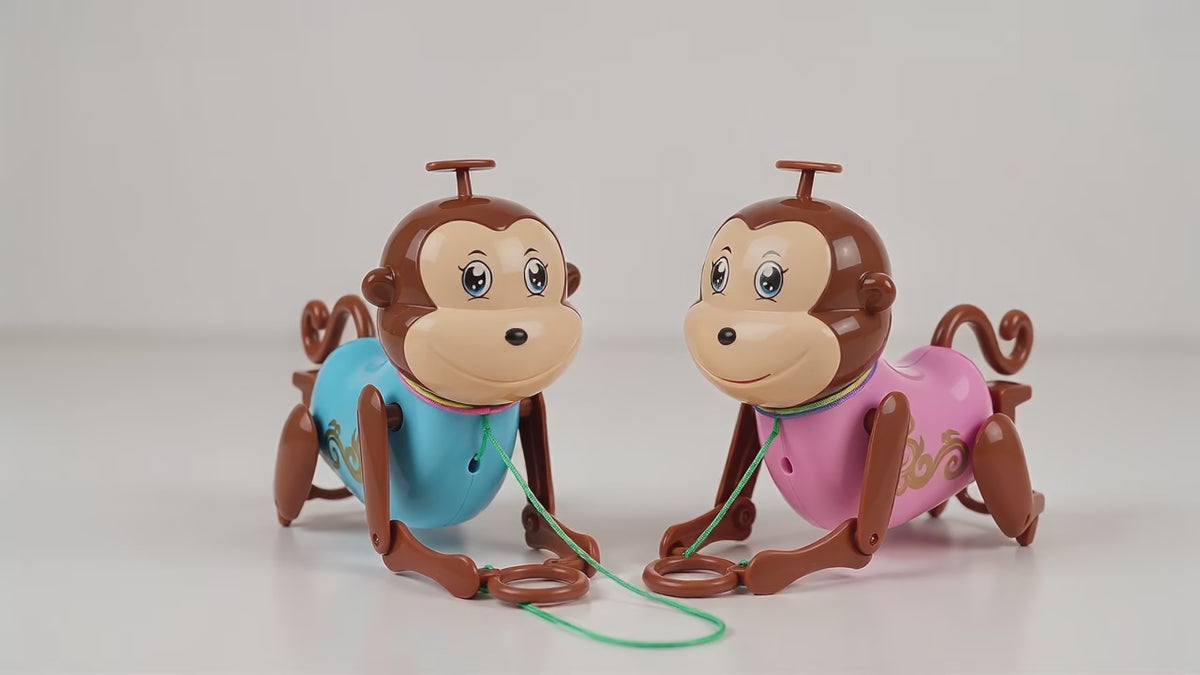 Pull-Along Monkey Toy for Toddlers | Colourful Walking Toy, Age 12M+
