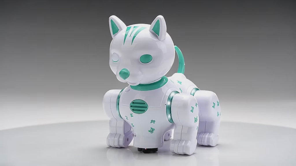 Remote Control Robot Cat Toy with Light-Up Eyes | Interactive RC Robot Pet for Kids 8+