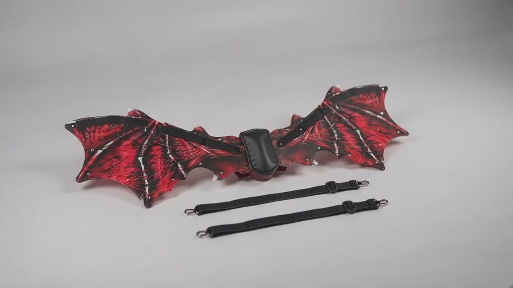 Red Dinosaur Wings for Kids – Adjustable Dinosaur Costume Wings | Fancy Dress | Age 3+